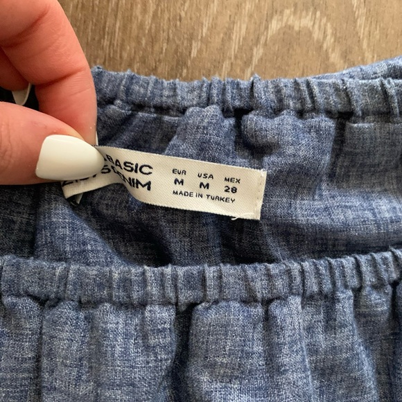 ZARA off-the-shoulder linen dress - Picture 3 of 5